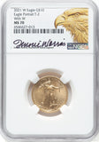 2021-W Gold Eagle 1/4 oz $10 NGC MS70 Unfinished Proof Dies Type 2 J. Norris Sig